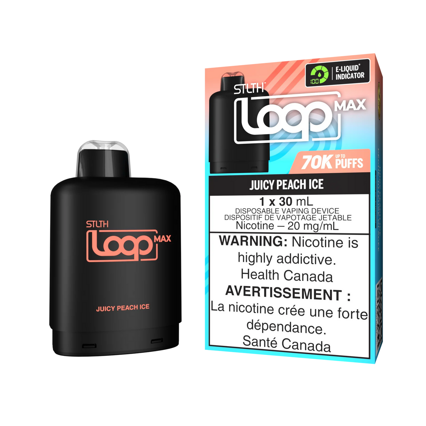 Stlth Loop Max Pod 70K - Juicy Peach Ice (Provincial Tax)