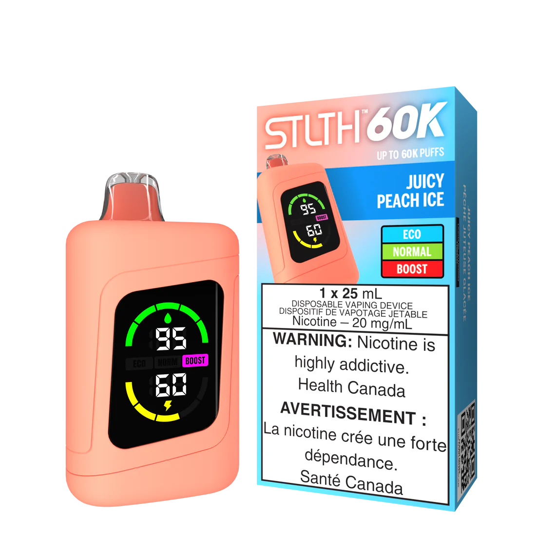 Stlth 60k Juicy Peach Ice (Provincial tax)