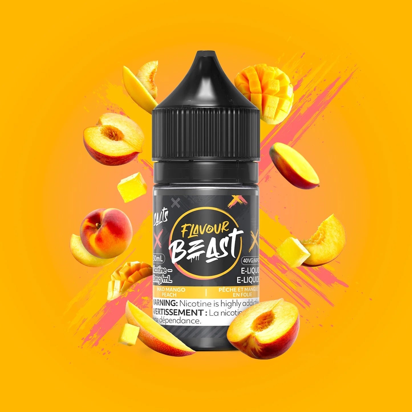 Flavour beast E-liquid- Mad Mango Peach 20mg/30ml*
