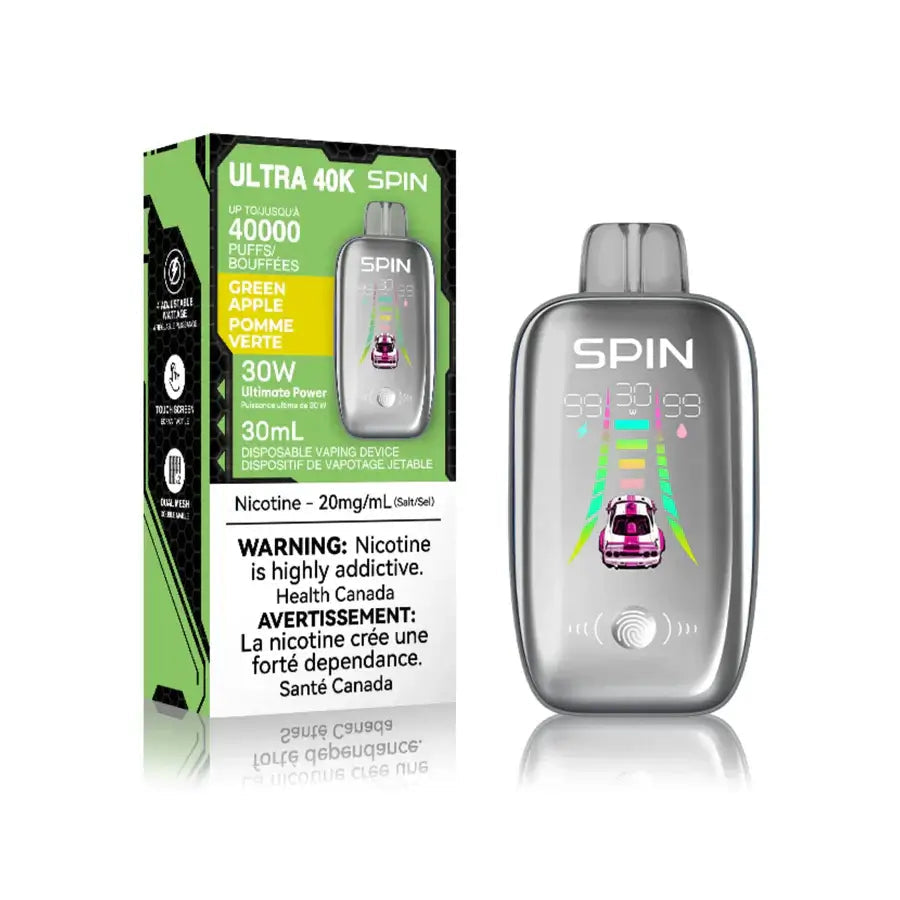 Spin Ultra 40k - Green Apple (Provincial tax)