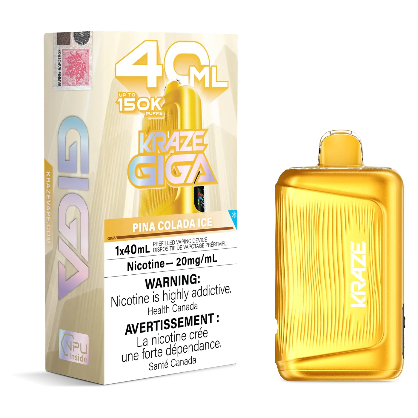 Kraze Giga 40ml 150k Pina Colada Ice