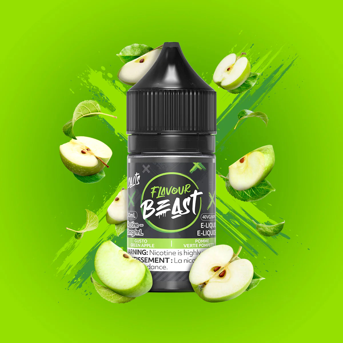 Flavour beast E-liquid- Gusto Green Apple 20mg/30ml*