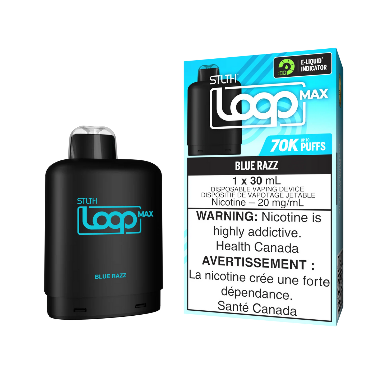 Stlth Loop Max Pod 70K - Blue Razz (Provincial Tax)