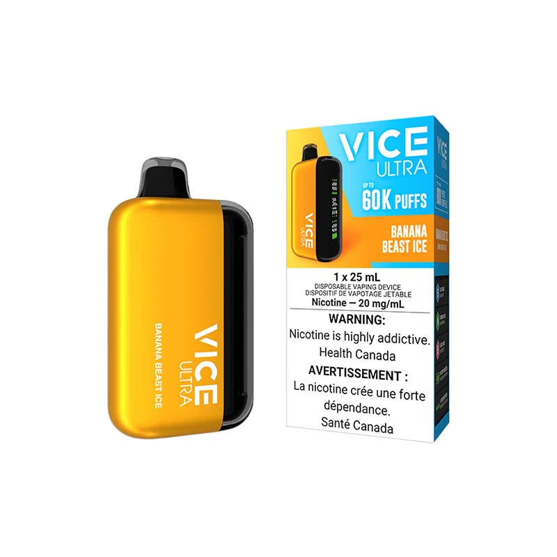 Vice Ultra 60k puffs Banana Beast ice (Provincial tax)
