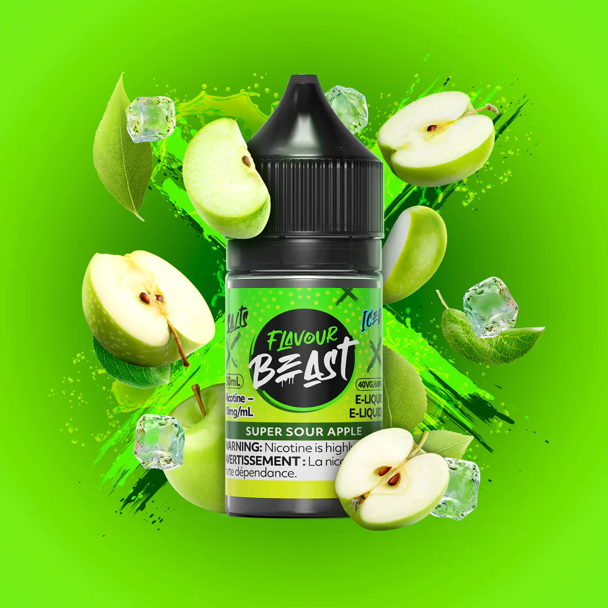 Flavour beast E-liquid- Super Sour Apple 20mg/30ml*