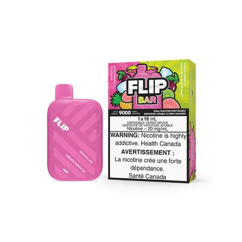 Flip bar 9000 puffs tropical ice and passion punch ice
