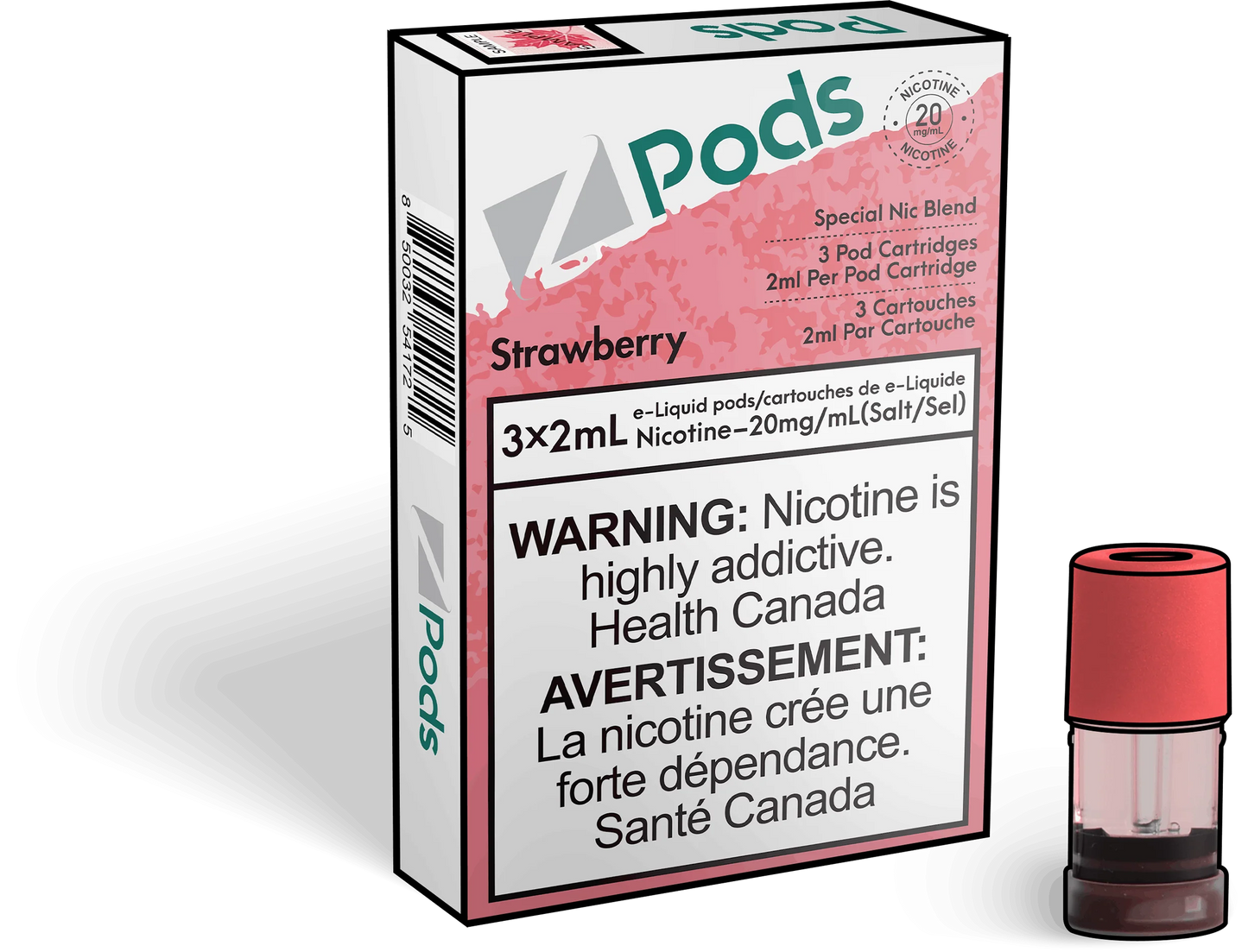 Zpods 20mg Strawberry(Provincial tax)