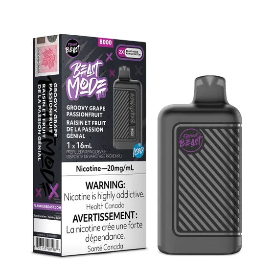 Flavour beast 8000 Groovy grape passionfruit ice*