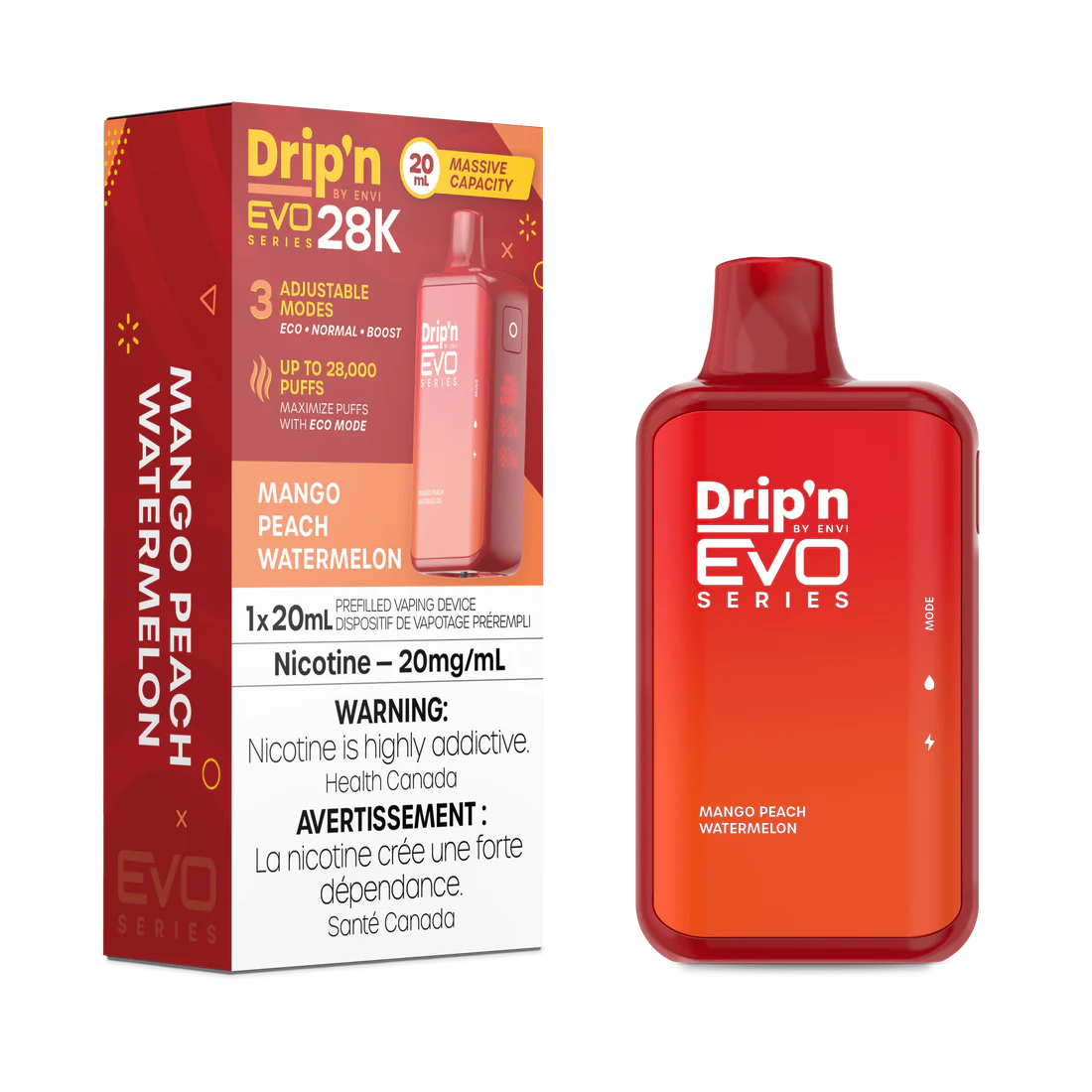 Dripn Evo 28000 Mango Peach Watermelon*
