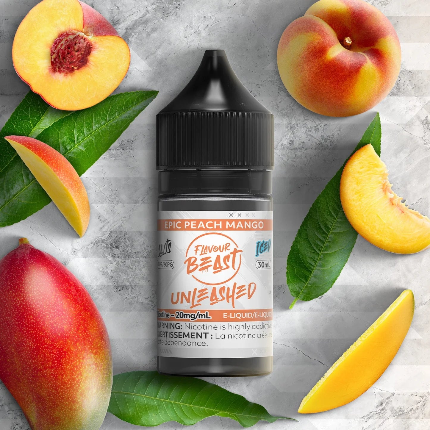 Flavour beast E-liquid- Unleashed Epic Peach mango 20mg/30ml*