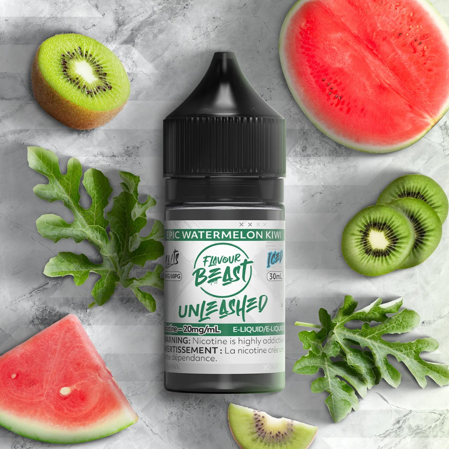 Flavour beast E-liquid- Unleashed Epic Watermelon kiwi 20mg/30ml*