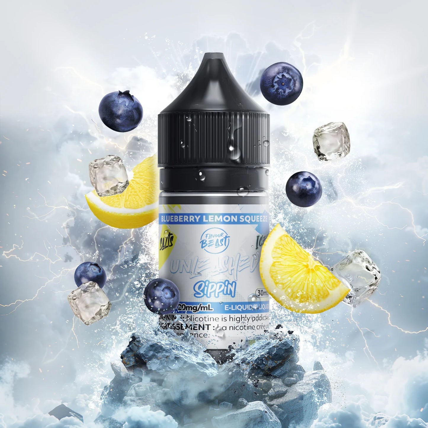 Flavour beast E-liquid- Unleashed Sippin Epic Blueberry lemon squeeze 20mg/30ml*
