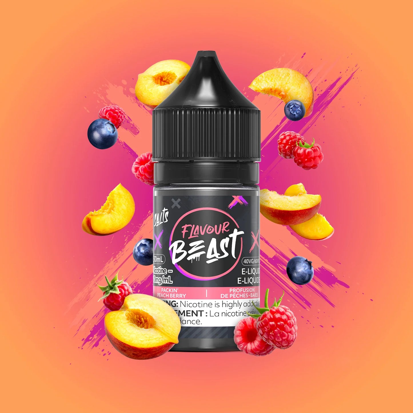 Flavour beast E-liquid- Packin Peach Berry 20mg/30ml*