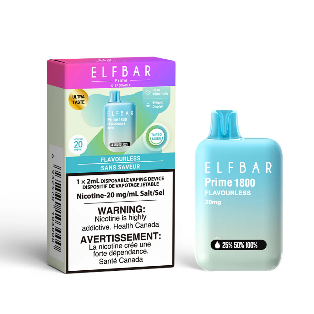 Elf bar Prime 1800 Flavourless(Provincial tax )