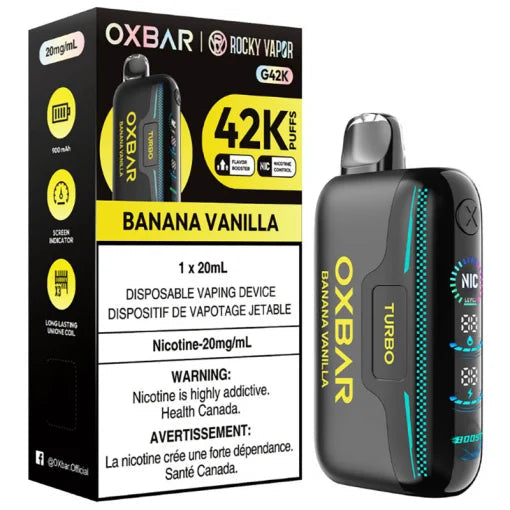 Rocky Vapor Oxbar G42k puffs Banana vanilla (Provincial tax)