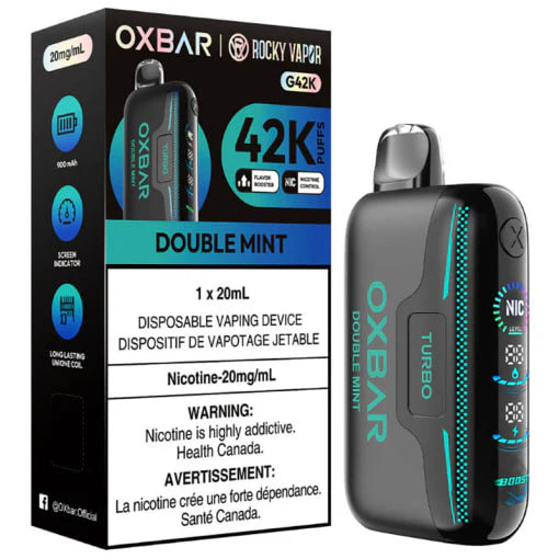 Rocky Vapor Oxbar G42k puffs Double mint (Provincial tax)