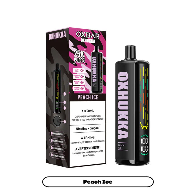 Oxbar Oxhukka 25000 Peach ice (Provincial tax)