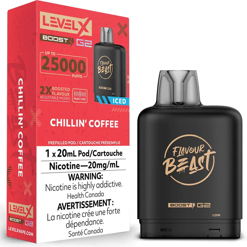 Level X Boost pod G2 25k Chillin coffee*