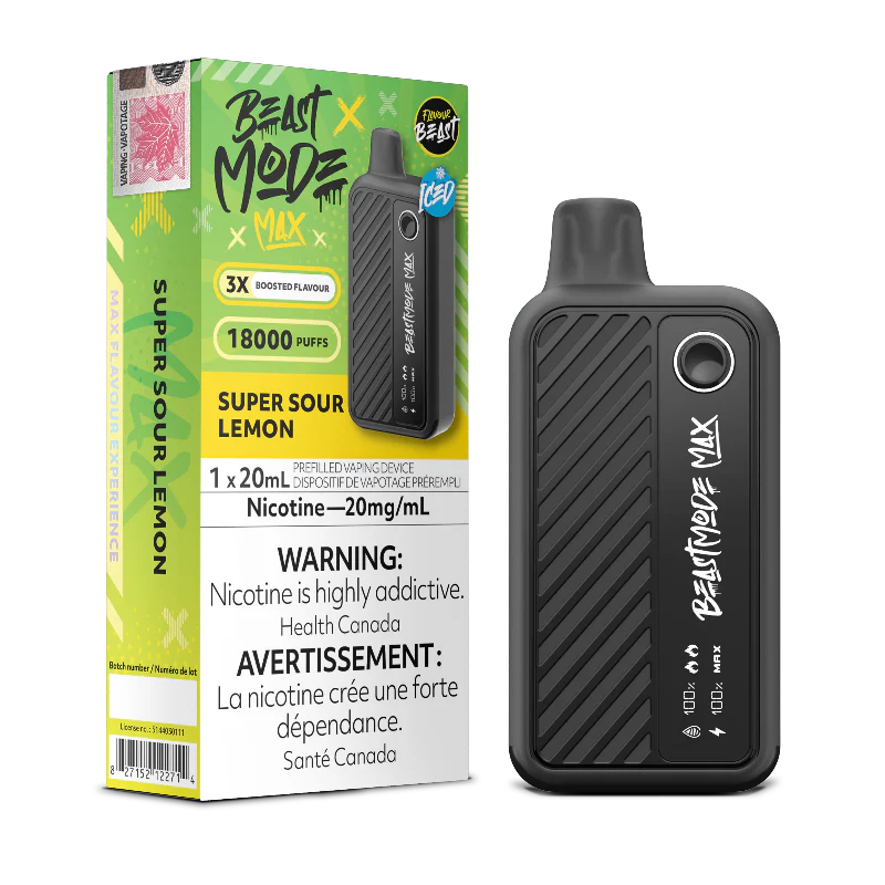 Flavour beast Beast mode max 18k puffs Super sour lemon *