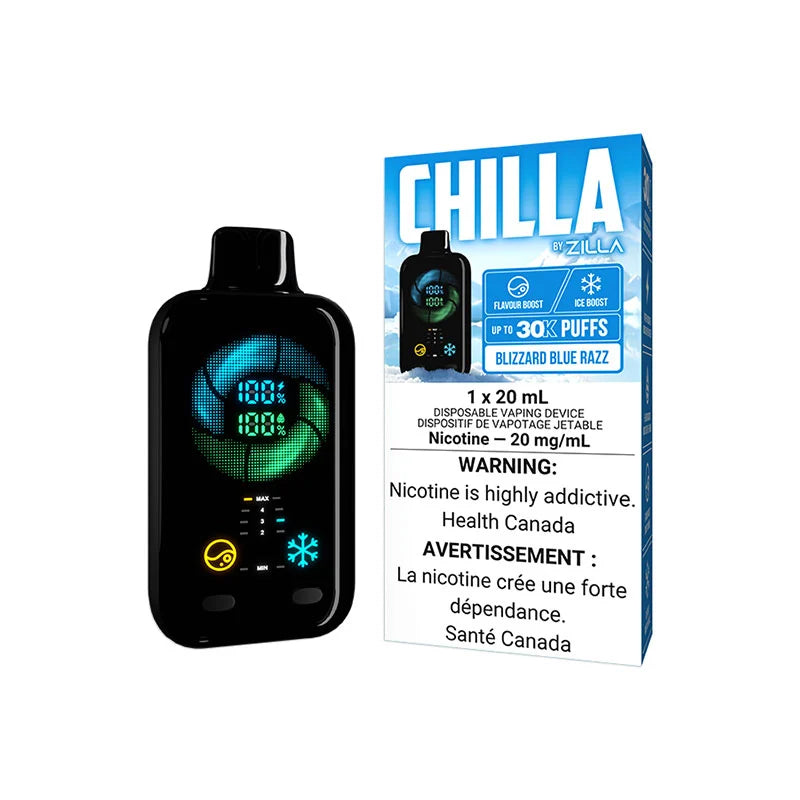 Chilla by Zilla 30k Blizzard blue razz (Provincial tax)