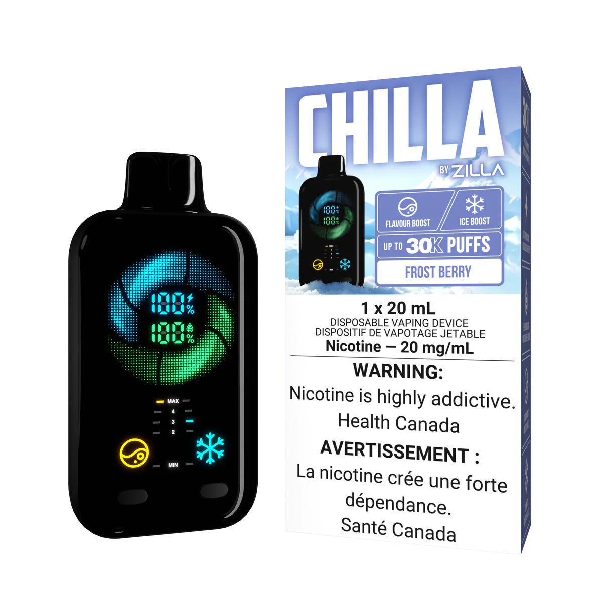 Chilla by Zilla 30k Frost berry (Provincial tax)