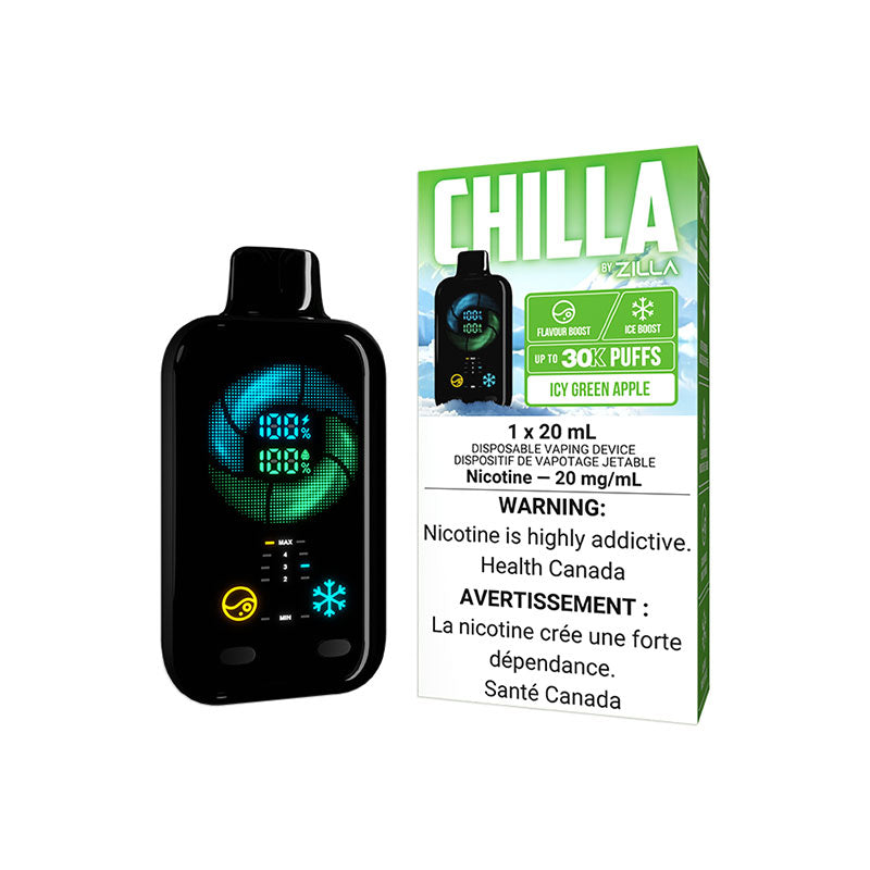 Chilla by Zilla 30k Icy green apple (Provincial tax)