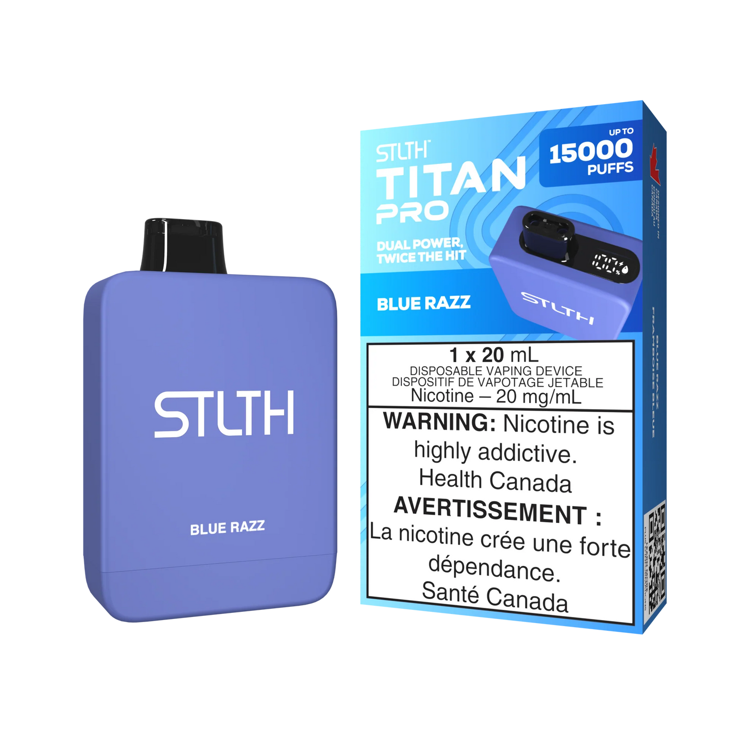 STLTh Titan pro 15k Blue Razz ice (Provincial tax)