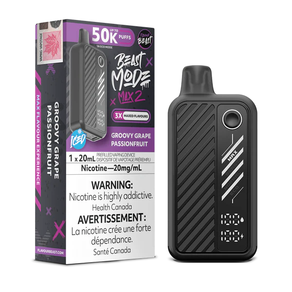 Flavour beast Beast mode max 2 50k puffs Groovy Grape Passionfruit *