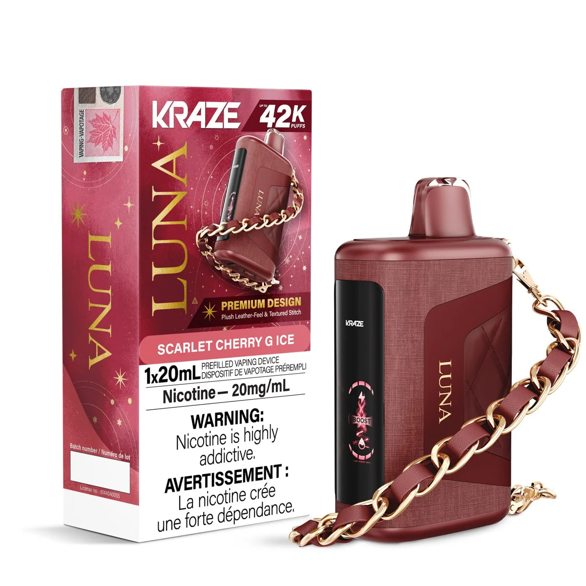 Kraze Luna 42k Scarlet Cherry G Ice (provincial tax)