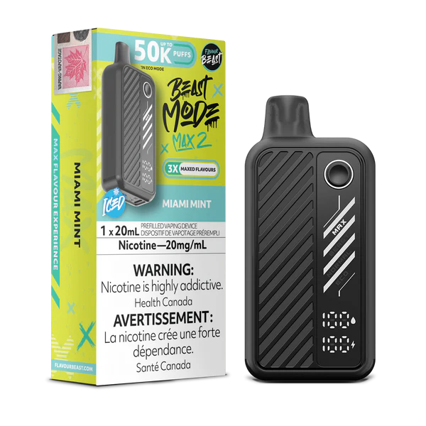 Flavour beast Beast mode max 2 50k puffs Miami Mint*