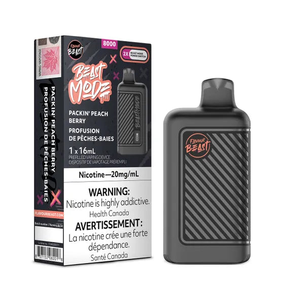 Flavour Beast Beast Mode 8000 Packin peach berry *