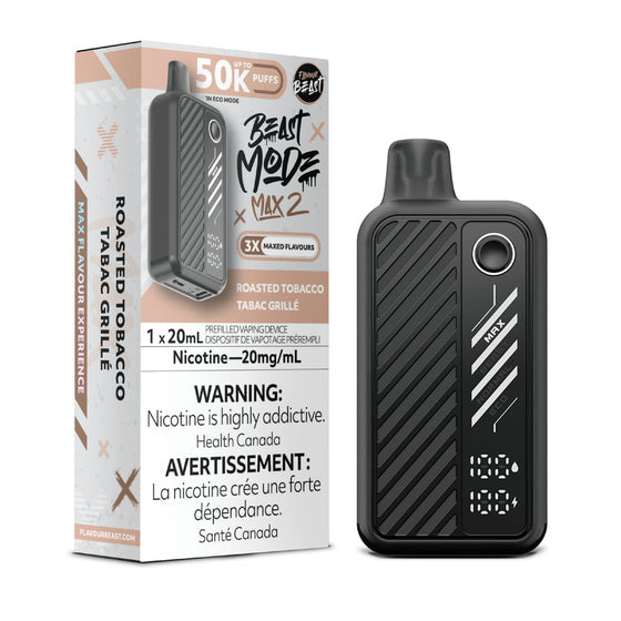 Flavour beast Beast mode max 2 50k puffs Roasted Tobacco *