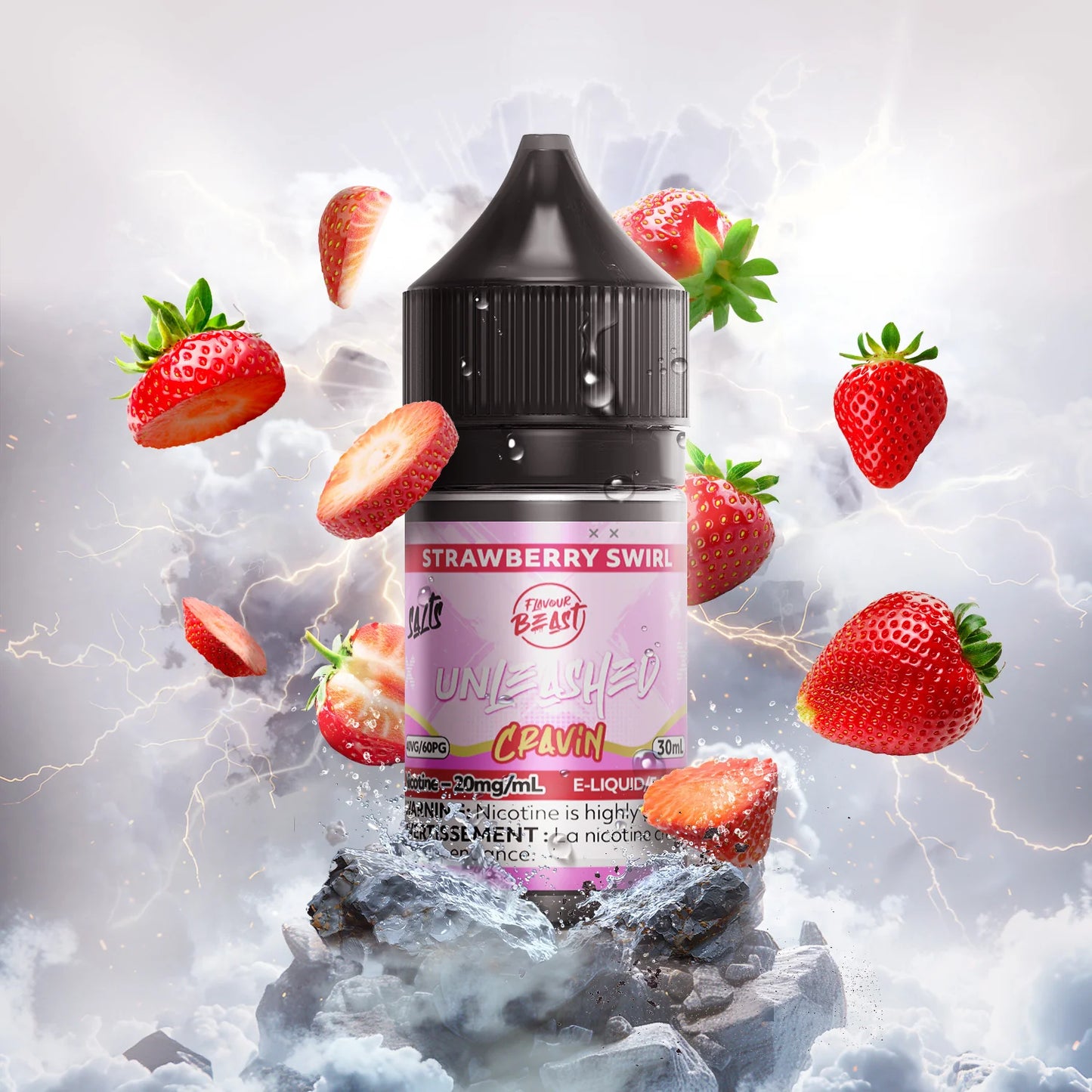 Flavour beast Unleashed E-liquid- Strawberry Swirl 20mg/30ml*