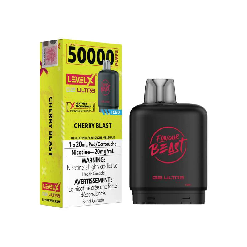 Level X G2 Ultra Flavour beast 50k pod Cherry blast(Provincial tax)