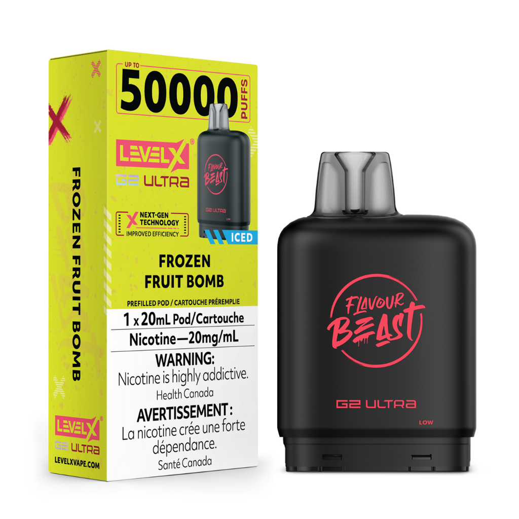 Level X G2 Ultra Flavour beast 50k pod Frozen Fruit Bomb (Provincial tax)