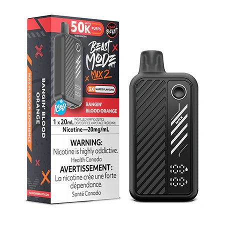 Flavour beast Beast mode max 2 50k puffs Bangin blood orange*