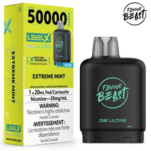 Level X G2 Ultra Flavour beast 50k pod Extreme Mint *