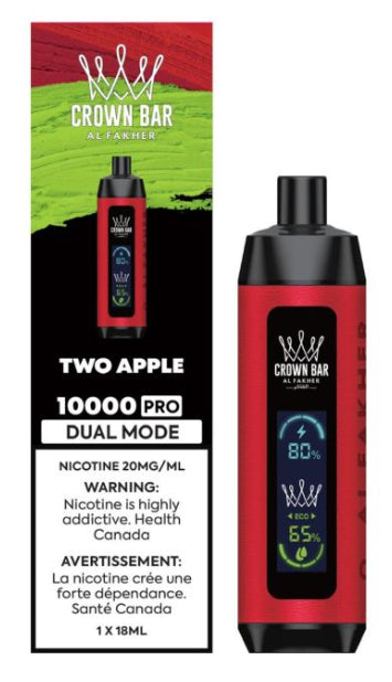 Al Fakher Crown Bar 10k Pro Two Apple (ProvincialTax)  King vape shop