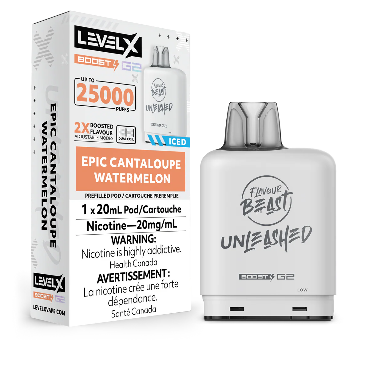 Level X Boost pod G2 25k Unleashed Epic Cantaloupe Watermelon *