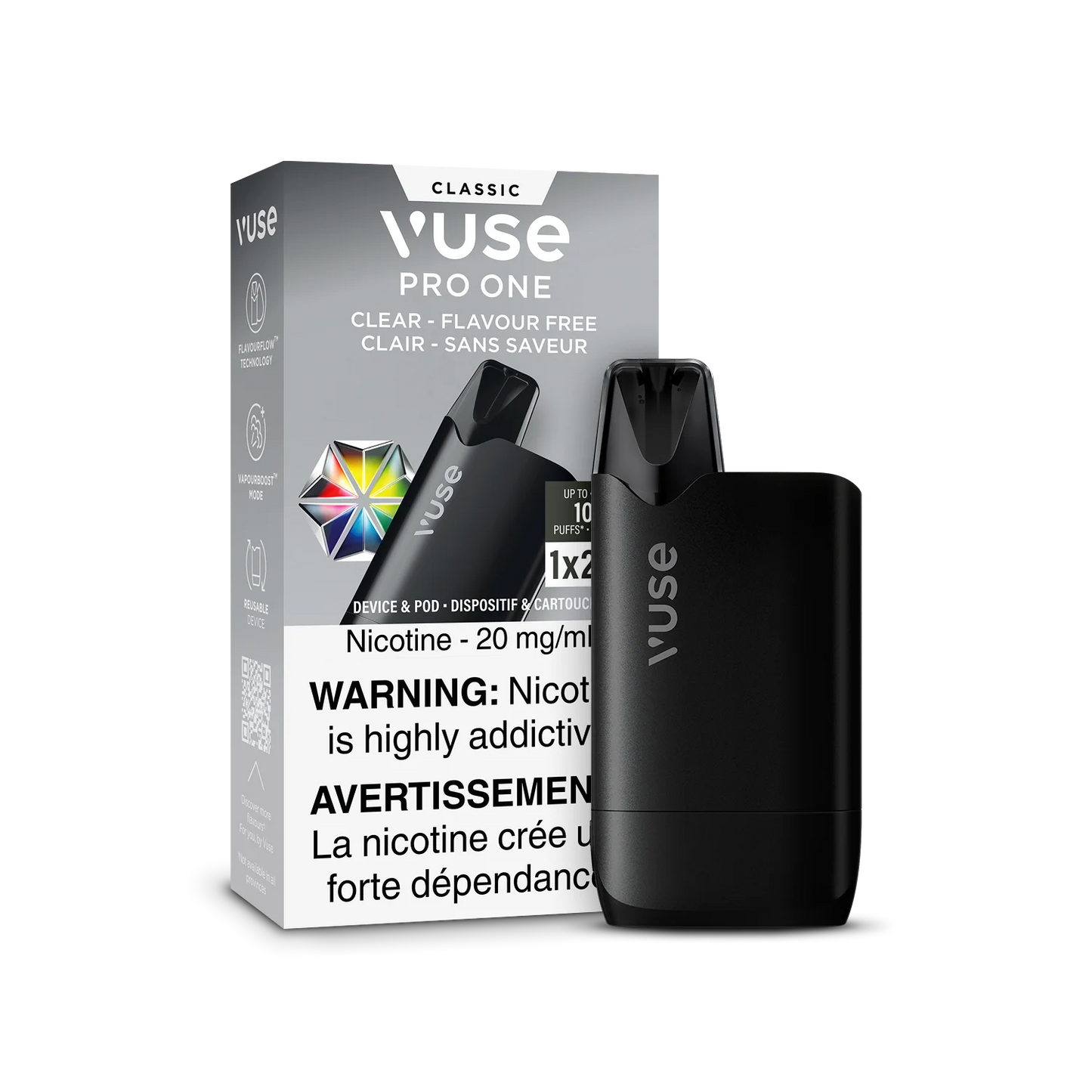 Vuse pro one 20mg Clear Starter kit(Provincial tax)