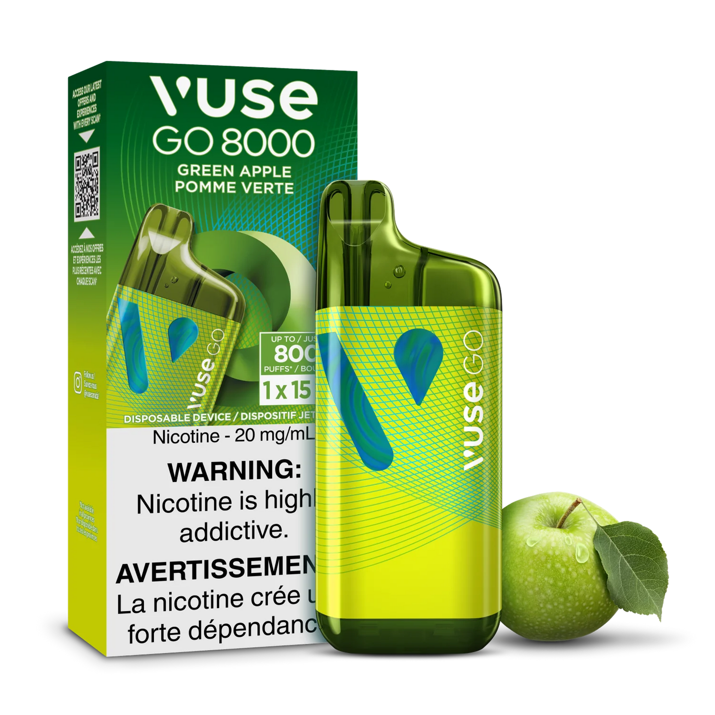 Vuse 8k Green Apple (Provincial tax)