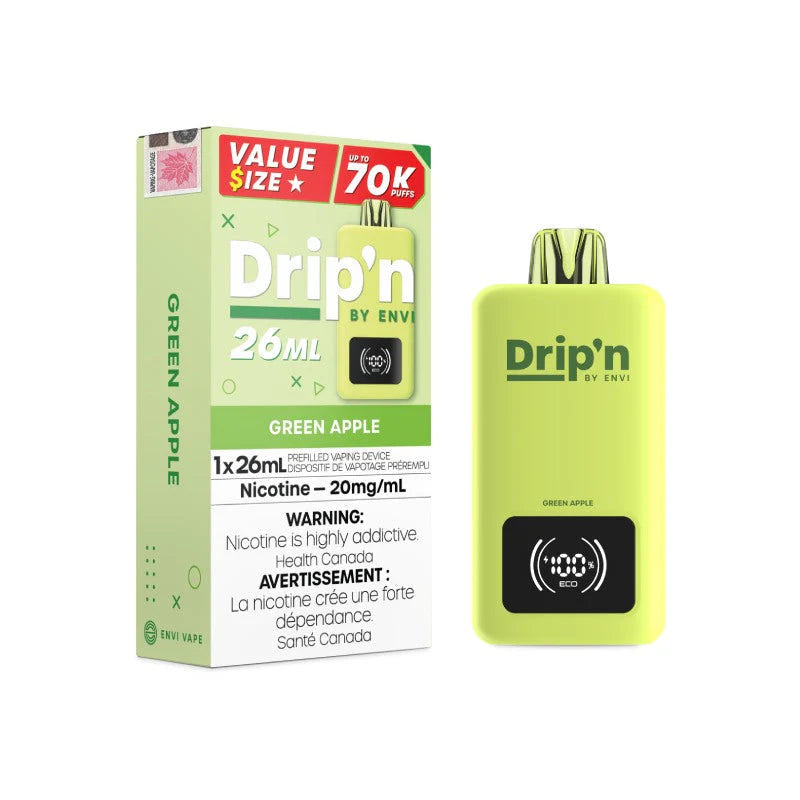 Dripn 26ml 70k puffs Green apple*