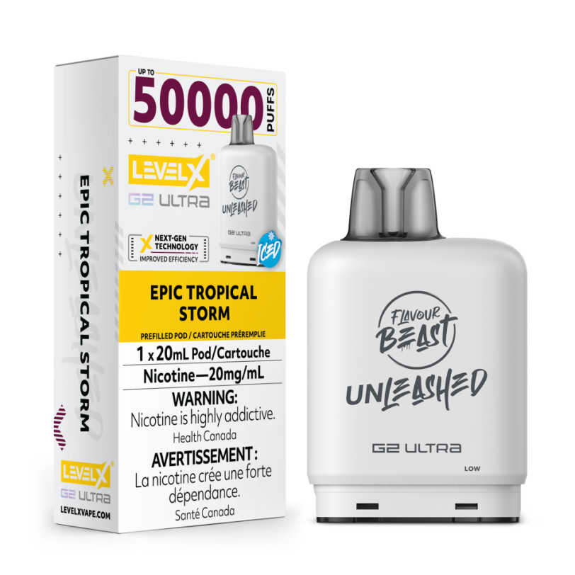 Level X G2 Ultra Flavour beast 50k pod Epic Tropical Storm Ice*