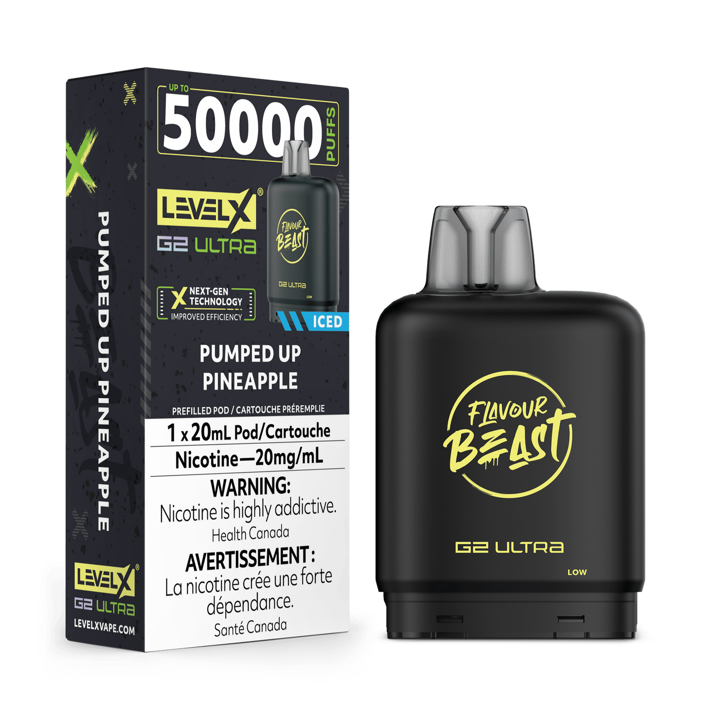 Level X G2 Ultra Pod Flavour beast 50k Honeydew Pineapple (Provincial tax)