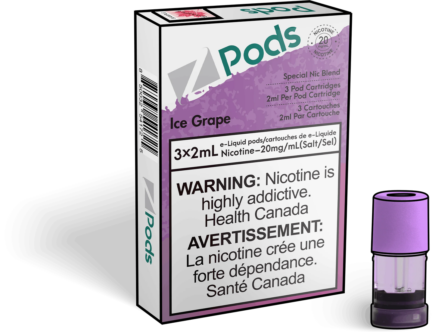 Zpods Iced Grape (Provincial tax)