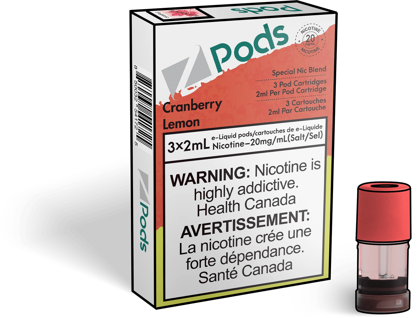 Zpods Cranberry Lemon (Provincial tax)