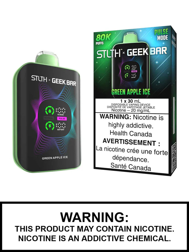 STLTh x Geekbar 80k pulse mode Green Apple Ice (Provincial tax)