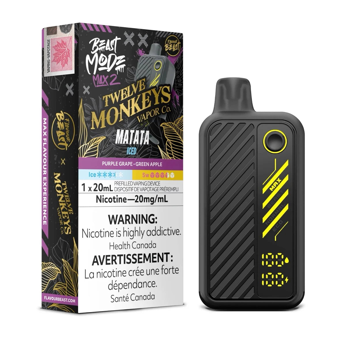 Flavour beast Beast mode max 2 50k puffs Twelve Monkey Series Matata Iced*