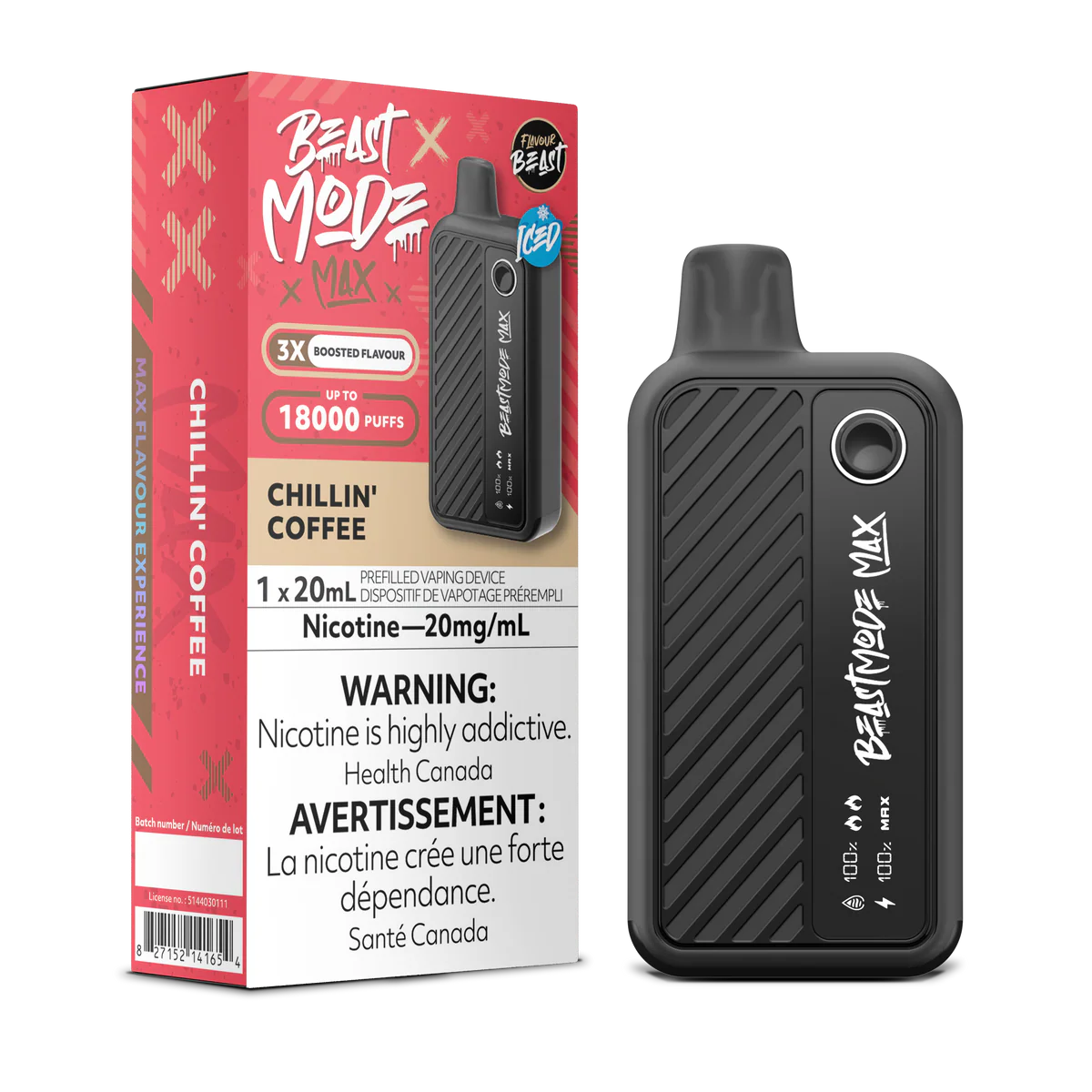 Flavour beast Beast mode max 18k puffs Chillin coffee ice*