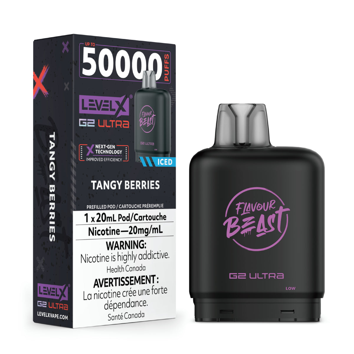 Level X G2 Ultra Pod Flavour beast 50k Tangy Berries*